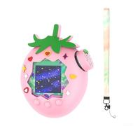 Guscio in silicone rosa fragola per Tamagotchi Paradise con cinghia per appendere robusta protezione da urti e fuoriuscite d'acqua Impugnatura comoda per una presa sicura Accessorio elegante per gli