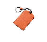 Guscio per chiave Accessori Portachiavi Auto Custodia In Pelle Scamosciata Per Auto Smart NFC Card Cover Completa Shell Per BMW M 3 5 7 Serie X1 X3 X5 X6 X7 535le Custodie per chiavi auto(Orange chain