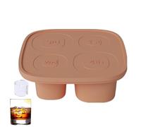 Guscio per ghiaccio cilindrico, stampo per ghiaccio - Forma produttore di ghiaccio - 4 Cavity forme cave con coperchio, contenitore per tazza 30oz-40 once, utensili da cucina per la festa di campeggio