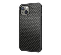 BLACK ROCK Robust Real Carbon Custodia per Apple iPhone 13, Nero