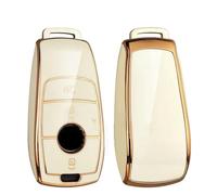 Guscio Scocca Chiave Copertura Della Cassa Chiave Dell'automobile TPU Shell W177 W205 W213 W222 X167 Per ACESG Classe GLC CLE CLA GLB GLS Cover Guscio Chiave(Gold White)