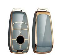 Guscio Scocca Chiave Copertura Della Cassa Chiave Dell'automobile TPU Shell W177 W205 W213 W222 X167 Per ACESG Classe GLC CLE CLA GLB GLS Cover Guscio Chiave(Gold Grey)