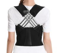 GUSHE Adjustable Back Posture Belt Office Home Gym Unisex, Correttore Posturale Regolabile Uomo e Donna, Fascia Lombare Supporto Schiena per Schiena Dritta, Migliora Postura Allevia Dolore Collo (M)