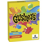 Gushers Strawberry Splash & Tropical Aromatizzato, 136 g, 6 pezzi