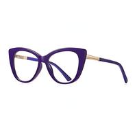 GUSHU Tr90 Frame Cat Eye Occhiali blu che bloccano la luce per donna e uomo Occhiali da computer Protezione dalle radiazioni C5 亮紫框