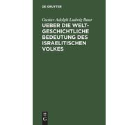 Gustav Adolph L Ueber Die Weltgeschichtliche Bedeutung Des Is (Copertina rigida)