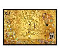 Gustav Klimt Albero della Vita Barock Stampa su Tela con Cornice 63x93 cm