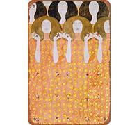 Gustav Klimt Beethoven Fregio Coro del Paradiso Stampe e poster Art Nouveau Gustav Klimt Canvas Wall Art Belle Arti Donne Paesaggio Astratto Pittura Metallo Metallo Stagno Segni Stanza Stuff