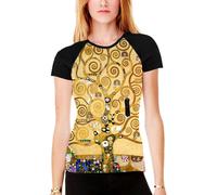 Gustav Klimt Il Albero Della Vita Donna Tutti Sopra Grafico Contrasto T-Shirt