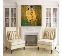 Gustav Klimt il bacio design quadro stampa tela dipinto telaio arredo casa