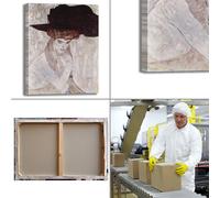 Gustav Klimt il cappello nero quadro stampa tela dipinto telaio arredo casa