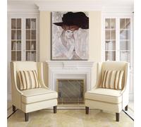 Gustav Klimt il cappello nero quadro stampa tela dipinto telaio arredo casa