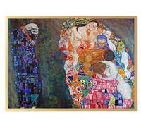 Gustav Klimt - Morte E Live - Tela con Telaio Arte Immagine - 73x53cm G102449