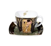Gustav Klimt Tazza Con Saucer Il Bacio H. 10cm 250ml Goebel Porcellana
