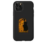 Gustav Klimt The Kiss Cat Parodia Art Nouveau Funny Cats Custodia per iPhone 11 Pro