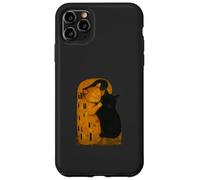 Gustav Klimt The Kiss Cat Parodia Art Nouveau Funny Cats Custodia per iPhone 11 Pro Max