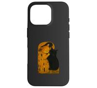 Gustav Klimt The Kiss Cat Parodia Art Nouveau Funny Cats Custodia per iPhone 16 Pro