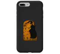 Gustav Klimt The Kiss Cat Parodia Art Nouveau Funny Cats Custodia per iPhone 7 Plus/8 Plus