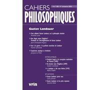 Gustav Landauer (Cahiers Philosophiques, n° 183 4/2025)