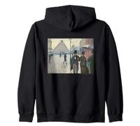 Gustave Caillebotte Paris Street; Rainy Day Felpa con Cappuccio