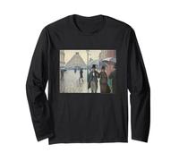 Gustave Caillebotte Paris Street; Rainy Day Maglia a Manica