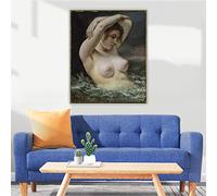 Gustave Courbet《La donna tra le onde》Dipinto a olio su tela Opere d'arte Poster Stampa Immagine Sfondo Muro Decorazioni per la casa31.4"x39.3"(80x100cm) Senza cornice