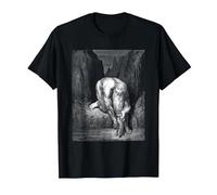 Gustave Dore Illustrazioni Dante Alighieri Divina Commedia Maglietta, Uomo, Nero, 6XL