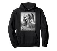 Gustave Dore Jacob Lotta con l'Angelo 1855 Felpa con Cappuccio