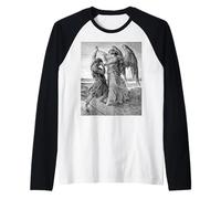 Gustave Dore Jacob Lotta con l'Angelo 1855 Maglia con Maniche Raglan
