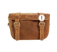 Gusti Borsa da Manubrio in Pelle - Rene P. Accessori Borsa da Bicicletta con Adattatore Klickfix Marrone