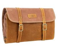 Gusti Borsa in pelle - Rodney beauty case per uomo e donna marrone & tela
