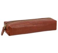 Gusti Leder studio - Astuccio modello Peter, in vera pelle, per matite e cancelleria, per università e ufficio, stile vintage, impermeabile, unisex, colore: Marrone, rif. 2S1-20-2WP