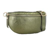 Gusti Marsupio in pelle Brinja - Marsupio a tracolla, borsa a tracolla, borsa in pelle da donna, verde lucido