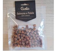 Gusto 100 g Bocconcini Premi Snack per Cani Semi Umidi Salmone e Patate