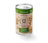 GUSTO SANO LENTICCHIE BIO PRONTE PER L’USO - Senza Sale Aggiunto - Lenticchie in scatola reidratate e lessate - NON OGM - Comoda scorta da 6 confezioni x 400 gr.