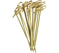 GUSTO Stuzzicadenti da cocktail in bambù da 12 cm [300 pezzi] con nodo per antipasti, panini, bevande e contorni (precedentemente confezione comoda)