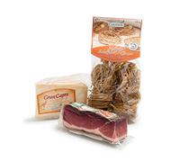 GUSTOS - Set Degustazione Primo Piatto | Fettuccine allo Schüttelbrot con Speck e Formaggio |Set per 2-3 persone