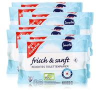 Gut & G?nstig 8 confezioni (560 fogli) di carta igienica umida, confezione da 8 pezzi, con aloe vera