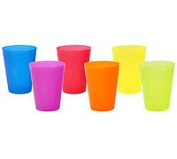 Gut&Günstig Buone e convenienti tazze colorate da drinking, set di 6, tazze in platsik, 0,3 litri, adatte come coppe in plastica per bambini