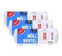 Gut & Günstig Sacchetti per la spazzatura, 35 l, 35 pezzi, resistenti all'umidità e liquidi (3 x 35 pezzi)