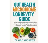 Gut Health Microbiome Longevity Guide: Biohacking strategies, microbiome-friendly recipes, and a 30-day gut symptom tracker for healing, balance, and lifelong vitality.