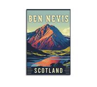 GUTAITER Poster artistico da parete vintage con Ben Nevis Scozia, stampa artistica da parete in stile retrò accattivante per stanza, 20 x 30 cm, senza cornice, stile 3