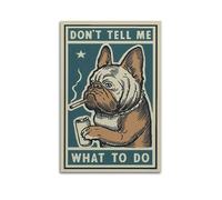 GUTAITER Poster con scritta "Don't tell me what to do", stampa artistica da parete in stile retrò accattivante per stanza, 20 x 30 cm, senza cornice