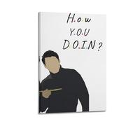 GUTAITER Poster con scritta "How you doin My Friend", stampa artistica da parete su tela per la stanza, 50 x 75 cm, stile cornice