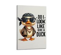 GUTAITER Poster motivazionali con scritta "Do I Look Like Give A Duck", stampa artistica da parete in stile retrò, per aule, 30 x 45 cm, con cornice, stile 1
