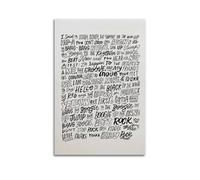 GUTAITER Poster vintage con testo della canzone Rappers Delight Sugarhill Gang Hip Hop, attraenti stampe artistiche da parete in stile retrò per stanza, 60 x 90 cm, senza cornice