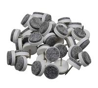 Gutapo Feltrini rotondi resistenti con chiodi, per mobili, sedie, tavoli, gambe, piedini protettivi per pavimenti, scivolano senza intoppi (bianco, 28 mm (40 pezzi)