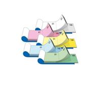 GUTE LINES Blocchetti Numerati, 100 Pagine, Formato 6 x 13 cm, per Sagre, Eventi, Lotterie, ecc. (Multicolore, 10 PCS NUMERI 1-100)