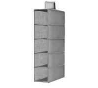 GUTE LINES Organizer Armadio Air, Mensole da armadio, Portatutto con 5 Scomparti, Per Cappello, Calze, Mutande, Asciugamani, H70 x 15 x 30cm (grigio)