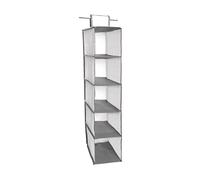 GUTE LINES Organizer Armadio Air, Mensole da armadio, Portatutto con 5 Scomparti, Per Cappello, Calze, Mutande, Asciugamani (grigio bianco)